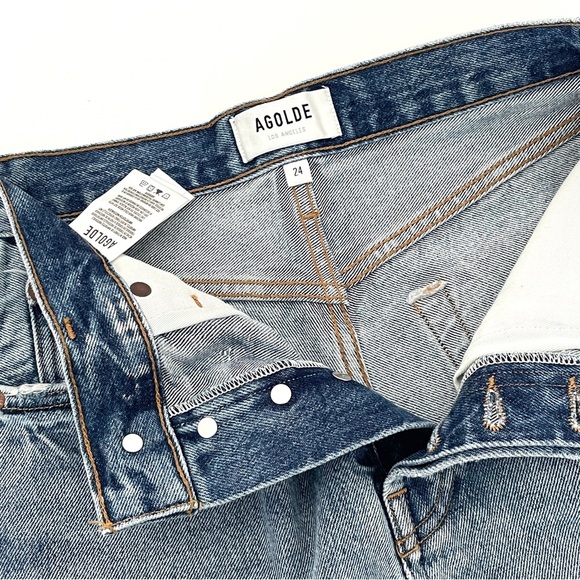 Agolde Riley High Rise Shorts - Picture 7 of 10